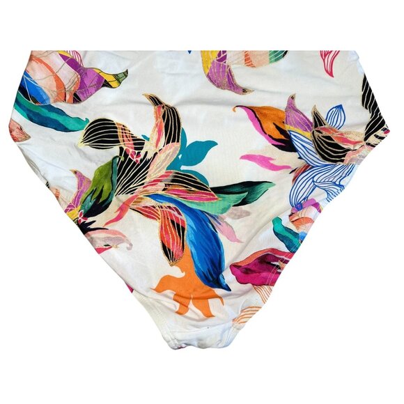 SOLD LA BLANCA Floral One Piece Swimsuit Women 16 Paradise Tropical Cross Back - Picture 14 of 16